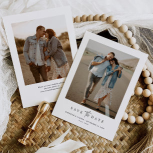 Reserve A Data Simples Moderno Minimalista Duas Fotografias