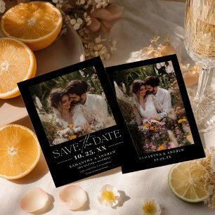 Reserve A Data Simples script moderno fotos brancas pretas casame