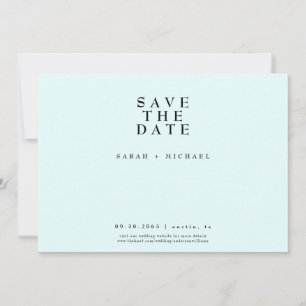Reserve A Data Simplesmente Moderno Apenas Texto Casamento Azul G