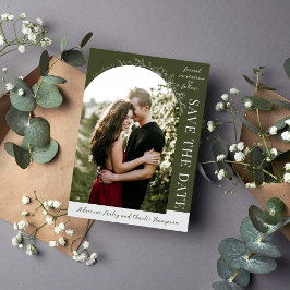Reserve A Data Simplicidade Floral 1 | Verde Moderno | Salve o Di