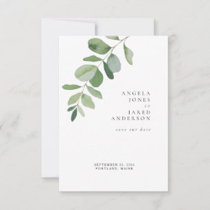 Reserve A Data Simplicidade & Folhagem Casamento Branco