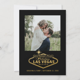 Reserve A Data Sinal de Casamento em Las Vegas Foto Dourada