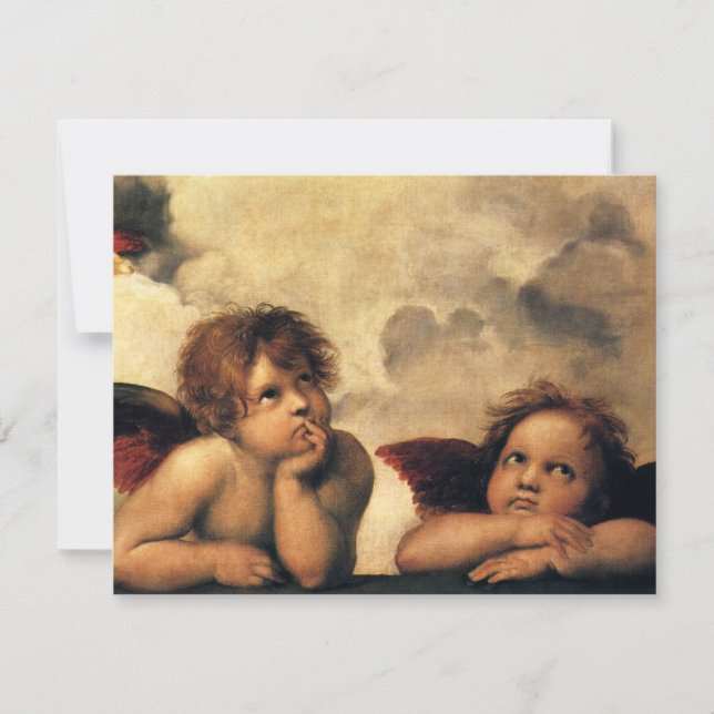 Reserve A Data Sistine Madonna Anjos por Rafael Casamento (Frente)