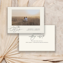 Reserve A Data Site de Casamento com Script Moderno Ivory com Fot