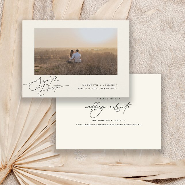 Reserve A Data Site de Casamento com Script Moderno Ivory com Fot (Criador carregado)