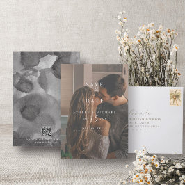 Reserve A Data Site de Casamento de Fotos Elegante de Código QR