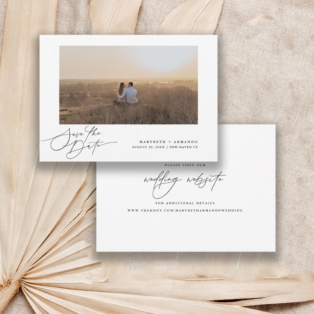 Reserve A Data Site de casamento de roteiro moderno Foto (Criador carregado)