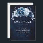 Reserve A Data Slate Azul Desbotado Naval Floral Botânico Casamen<br><div class="desc">Elegante cartão de aviso de casamento com tema azul desbotado e azul-marinho, com um buquê elegante de flores de azul desbotado, botões de rosa azul-marinho e folhas de eucalipto azul. Por favor, entre em contato comigo para qualquer ajuda na personalização ou se precisar de qualquer outro produto com este design....</div>