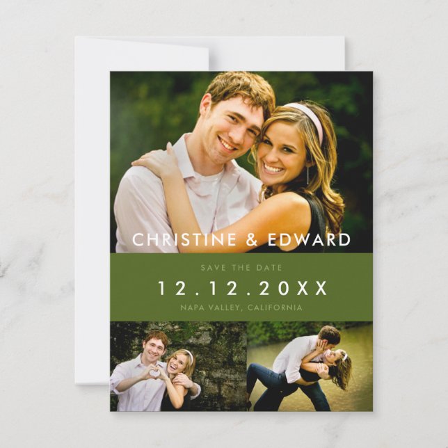 Reserve A Data Snapshots Wedding Save the Date Card (Frente)