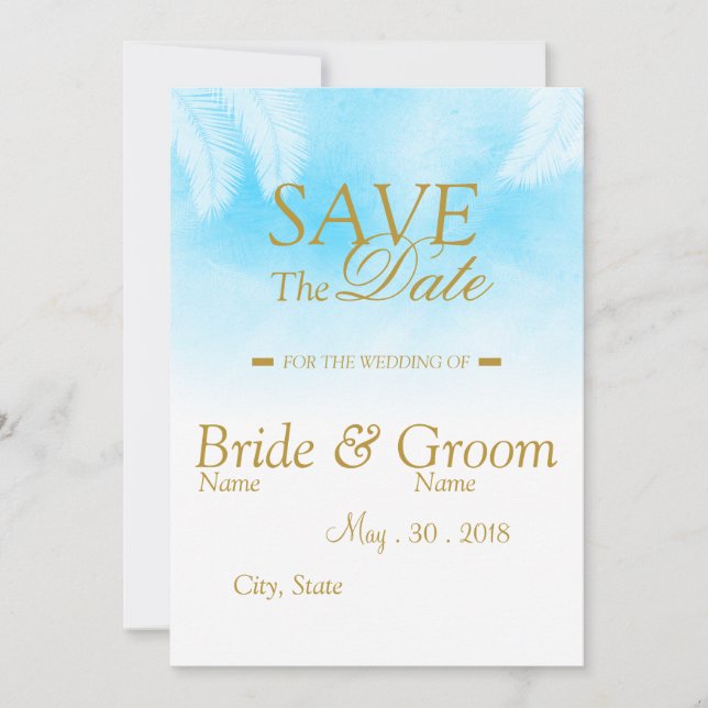 Reserve A Data Sob a Palm Sky, Salve A Data (Frente)