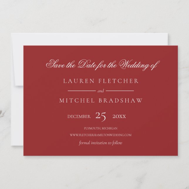 Reserve A Data Sob o Casamento de Mistura de Natal (Frente)