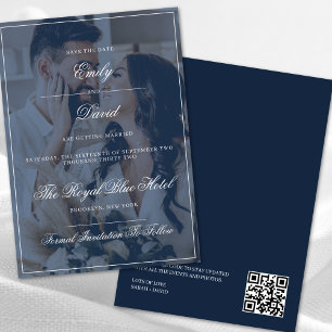 Reserve A Data Sobreposição de Fotografias do Código QR Elegante