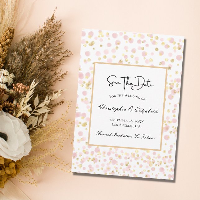 Reserve A Data Sobreposição Dourada rosa Código QR Casamento Salv (Criador carregado)