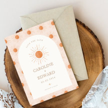 Sol Laranja Queimado Retro Boho Salvar Data Código