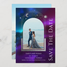 Reserve A Data Solo Roxo Cósmico Sol Lua Estende Espaço