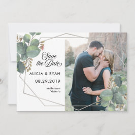 Reserve A Data Solteiro foto eucalyptus geo frame salvar a data