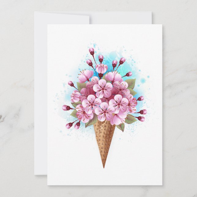 Reserve A Data Sorvete Waffle Rosa Sakura Cone (Frente)
