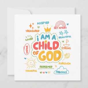 Reserve A Data Sou Criança de Deus, Retro Cristão Jesus Faith De