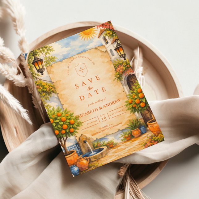 Reserve A Data Spanish Courtyard Romance Wedding (Criador carregado)