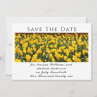 Reserve A Data Spring Tulips Flat Save The Date Card