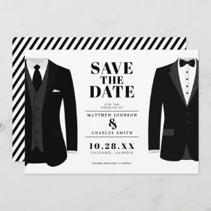 Reserve A Data Sr. & Mr. Modern Black Wedding Tux - Salvar a Data