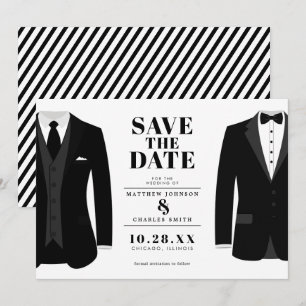 Reserve A Data Sr. & Sra. Casamento Preto Moderno - Salve a Data