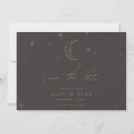 Reserve A Data Star and Moon Celestial Save the Date with Photo