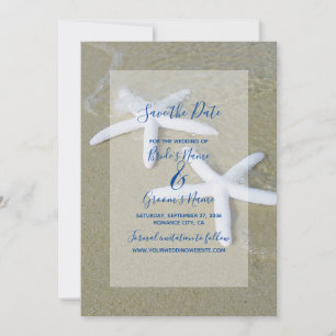 Reserve A Data Starfish Beach Wedding Save The Date