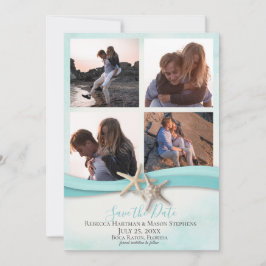 Reserve A Data Starfish Watercolor Destination Beach Wedding