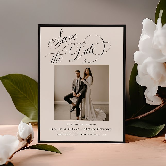 Reserve A Data STATELY Wedding Save The Date Photo (Criador carregado)