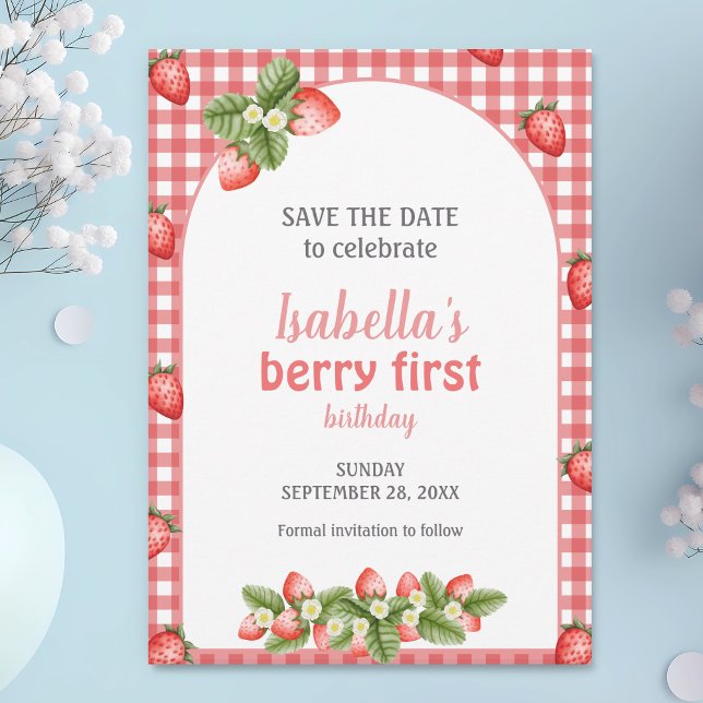 Reserve A Data Strawberry Berry First Birthday Berry Weet (Criador carregado)