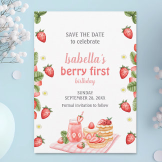Reserve A Data Strawberry Berry First Birthday Berry Weet