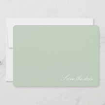 Suave verde pastel moderno Salve a data