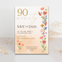 Suave Wildflower 90º Aniversário para Ela - Elegan