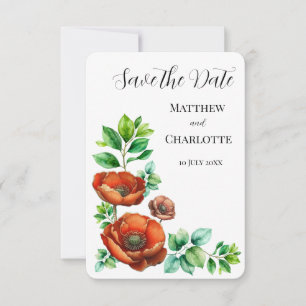 Reserve A Data Sublime Cápsulas Vermelhas de Aquarela no Estilo d