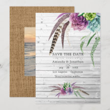 Suculentas Místicas em Aquarela Casamento Boêmio