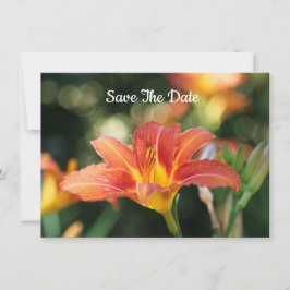 Reserve A Data Summer Daylily Flat Save The Date Card