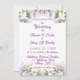 Reserve A Data Summer Lilac Wildflower Casamento Romântico