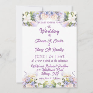 Reserve A Data Summer Lilac Wildflower Casamento Romântico