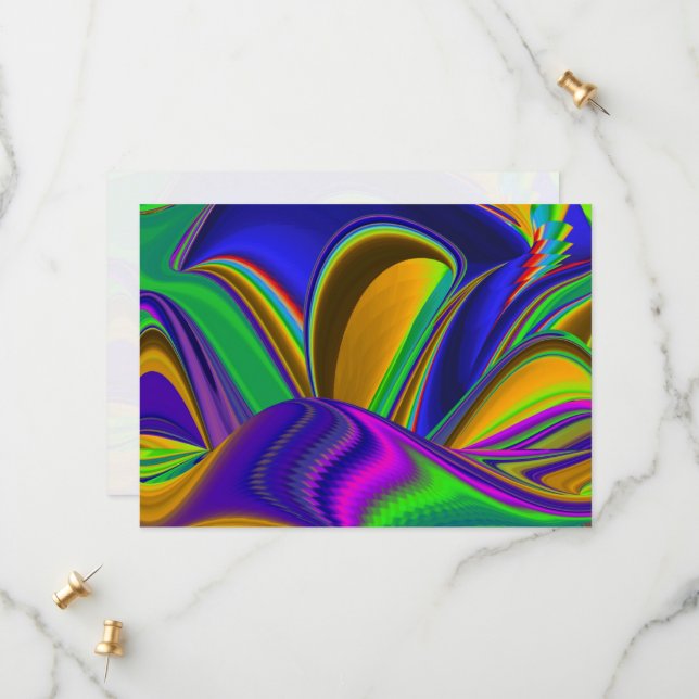 Reserve A Data Summerrainbow, Abstrato 3D Rainbowart (Frente/Verso In Situ)