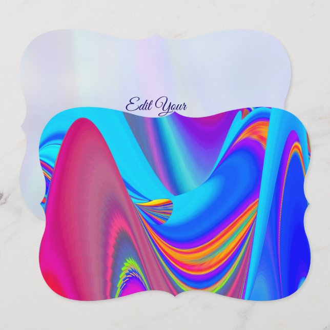 Reserve A Data Summersense, Abstrato 3D Rainbowart (Frente/Verso)