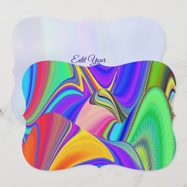 Reserve A Data Summersense, Abstrato 3D Rainbowart (Frente/Verso)