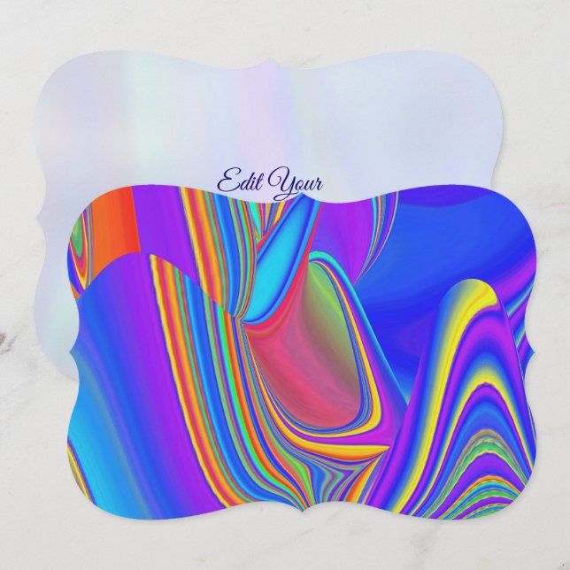 Reserve A Data Summersense, Abstrato 3D Rainbowart (Frente/Verso)