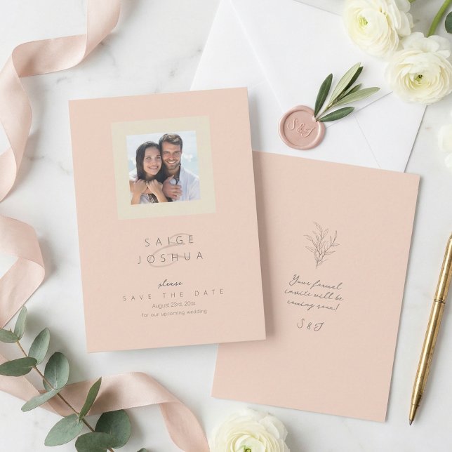Reserve A Data Sun-Washed Garden Wedding Photo Blush ID1283 (Criador carregado)