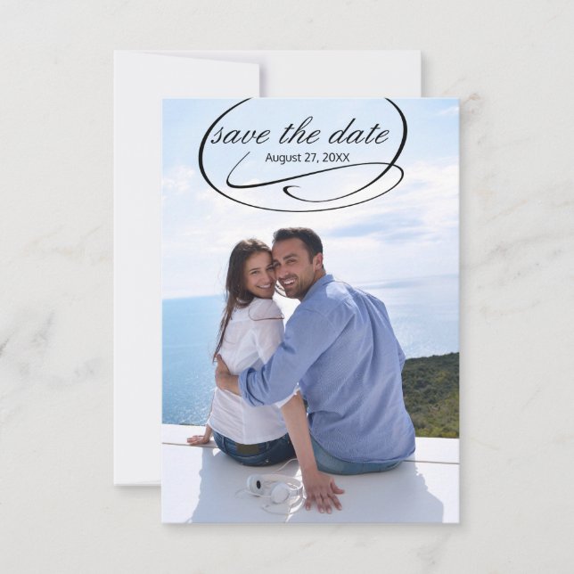 Reserve A Data Sundries Verticais de Fotos Simples - 3x5 Save the (Frente)