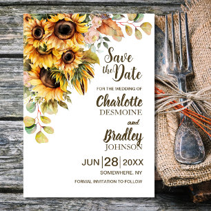 Reserve A Data Sunflower Wedding