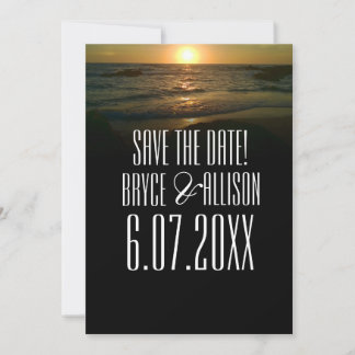 Reserve A Data Sunset Beach Wedding Save the Date