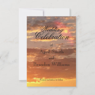 Reserve A Data Sunset Wedding Save the Date