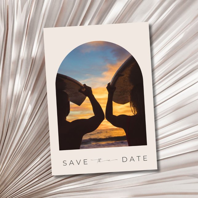 Reserve A Data Surfers Beach Wedding Photo (Surfers Beach Wedding Photo Save The Date)