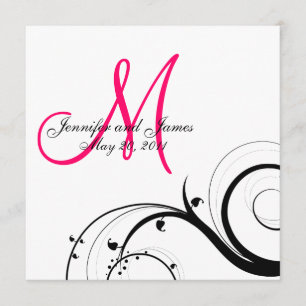 Reserve A Data Swirl Monograma Casamento Salvar Data Retroativa